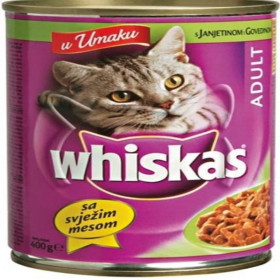 Whiskas - с агнешко и говеждо 400 гр.